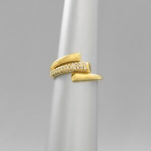 Crystal Pave 3 Row Ring